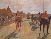 Edgar Degas Race Horses in Front of the Stand Spain oil painting reproduction